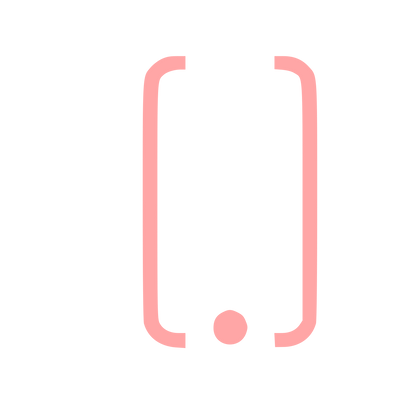 Minimal Smartphone Bracket Logo #ffa6a6