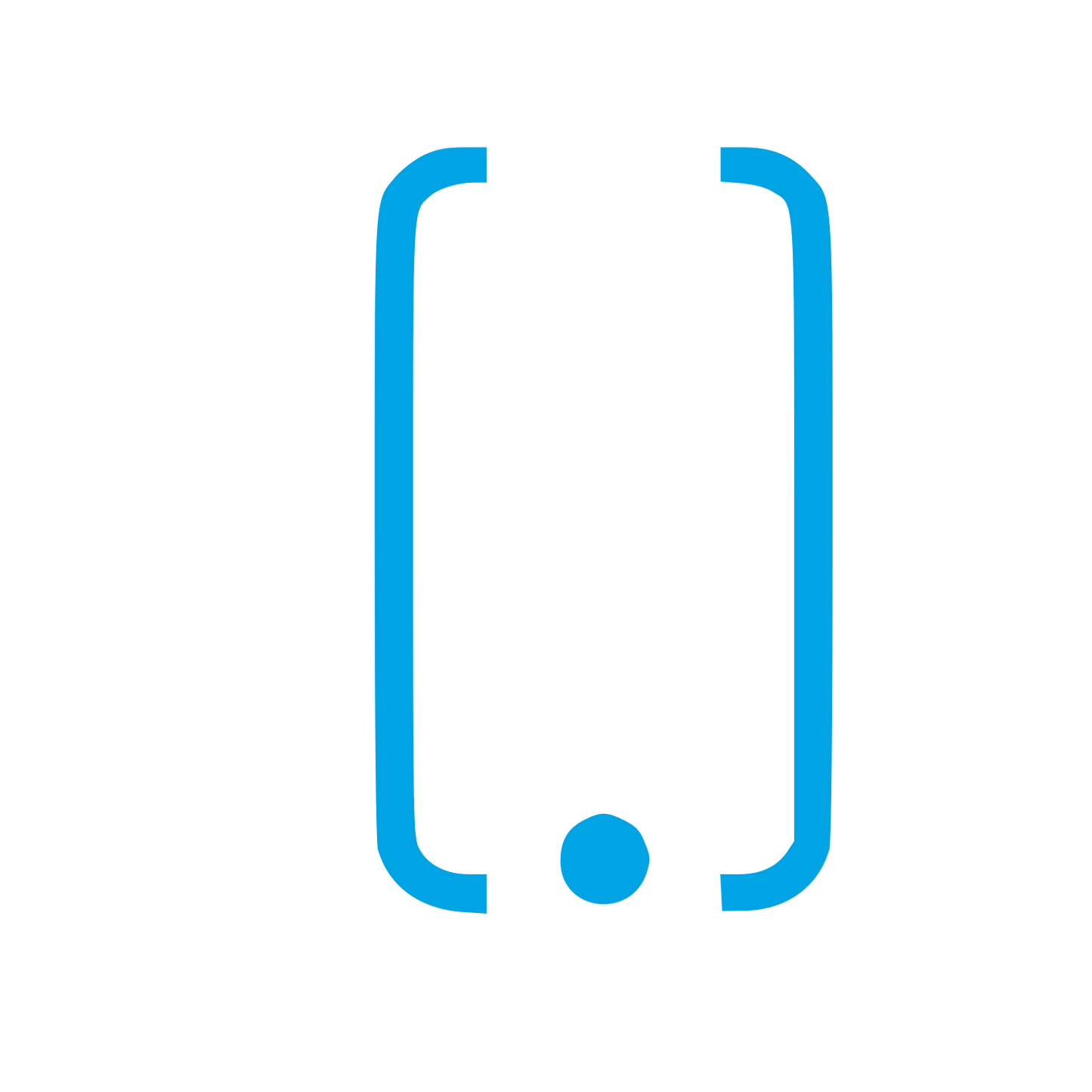 Minimal Smartphone Bracket Logo #00a3e4