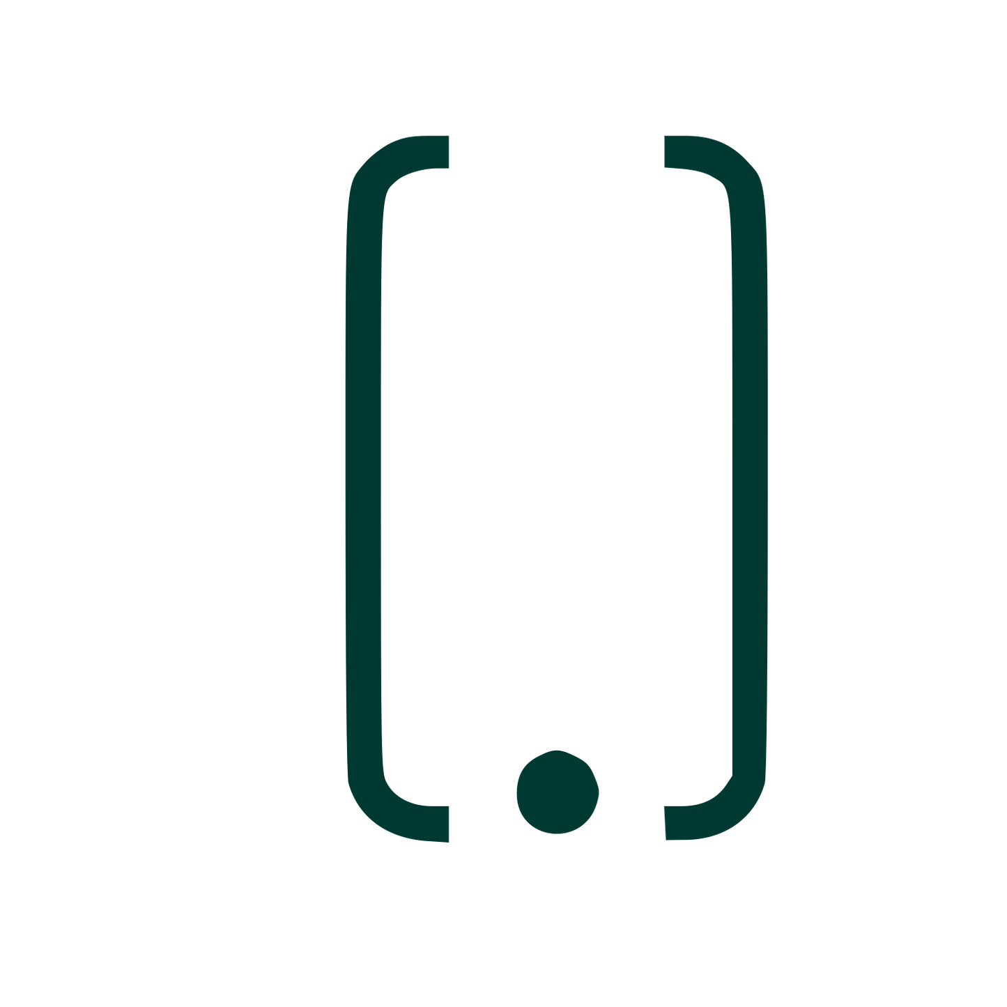 Minimal Smartphone Bracket Logo #003932