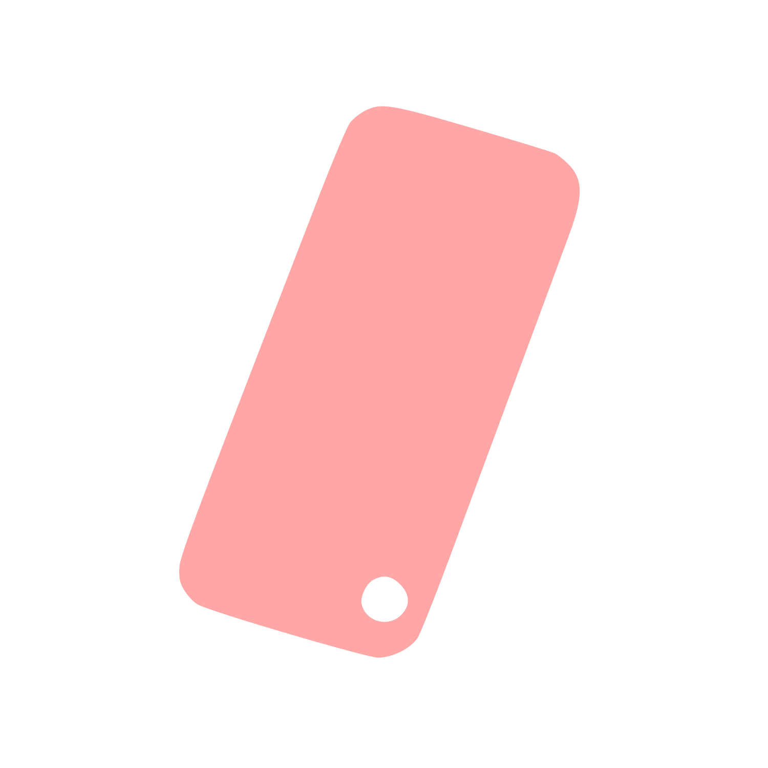 Tilted Smartphone Logo #ffa6a6
