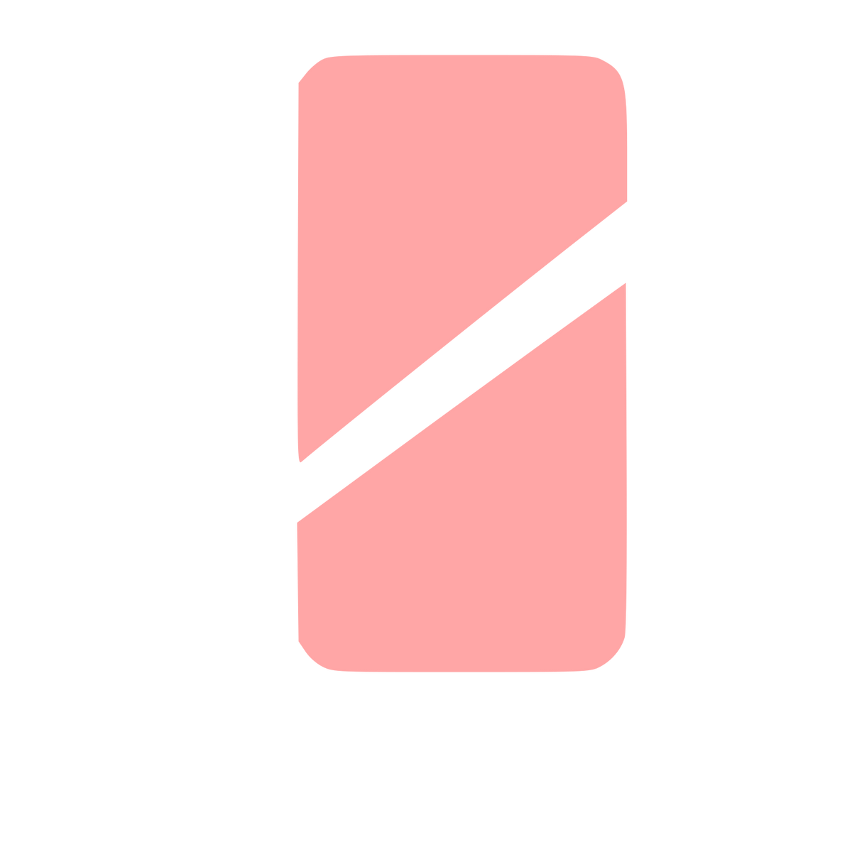 Split Diagonal Smartphone Logo #ffa6a6
