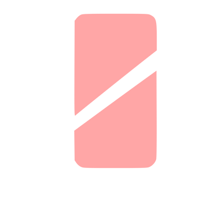 Split Diagonal Smartphone Logo #ffa6a6