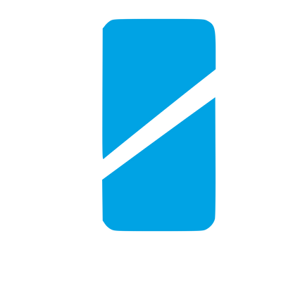 Split Diagonal Smartphone Logo #00a3e4
