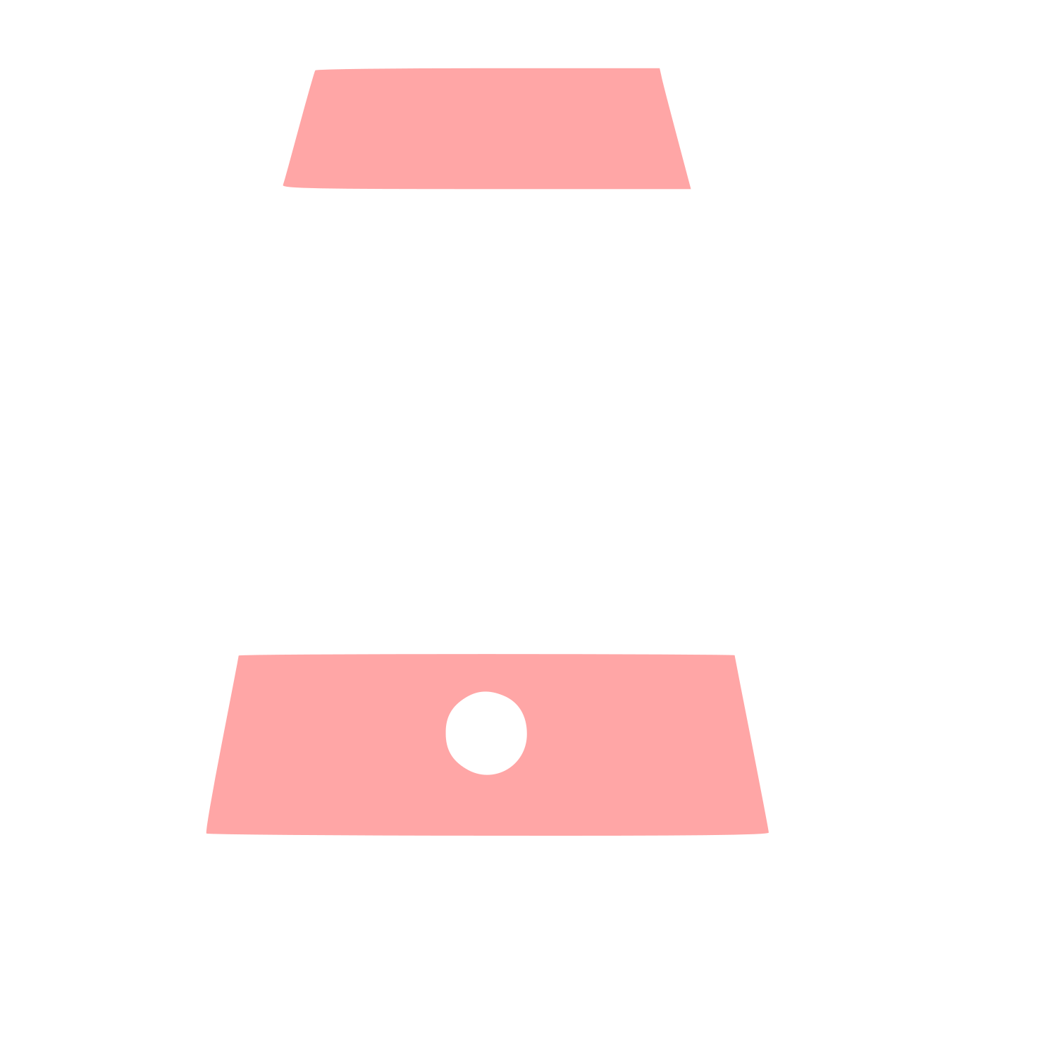 Minimalist Smartphone Logo #ffa6a6