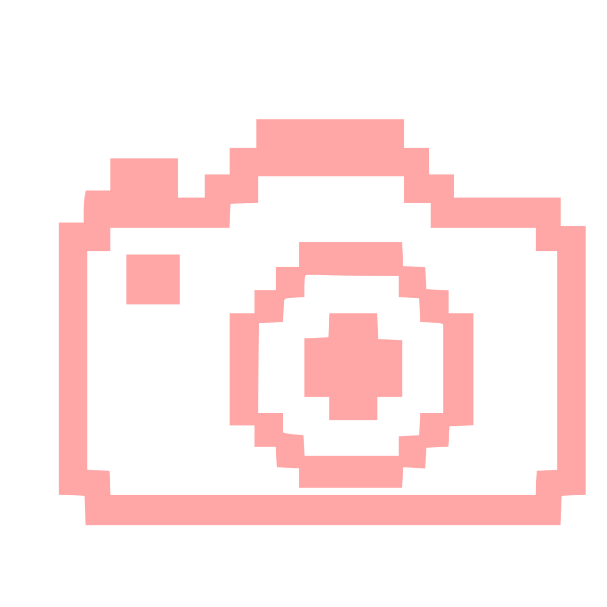Pixel Art Camera Logo #ffa6a6