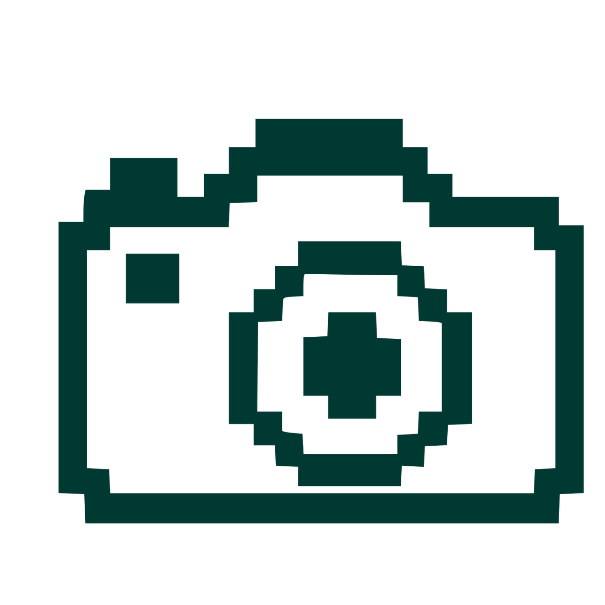 Pixel Art Camera Logo #003932