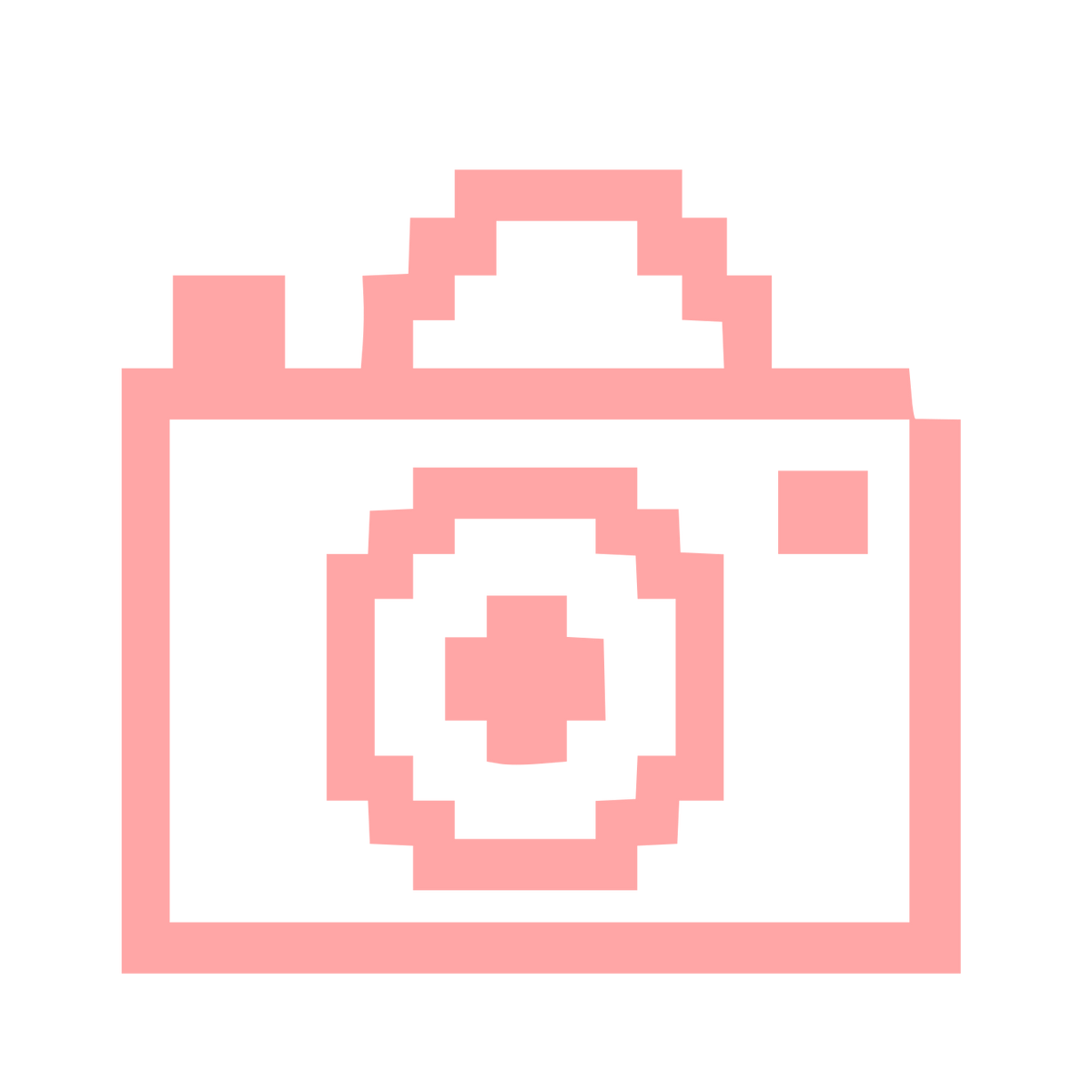 Pixel Camera Logo #ffa6a6