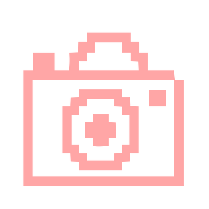 Pixel Camera Logo #ffa6a6