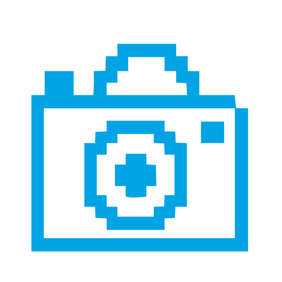 Pixel Camera Logo #00a3e4