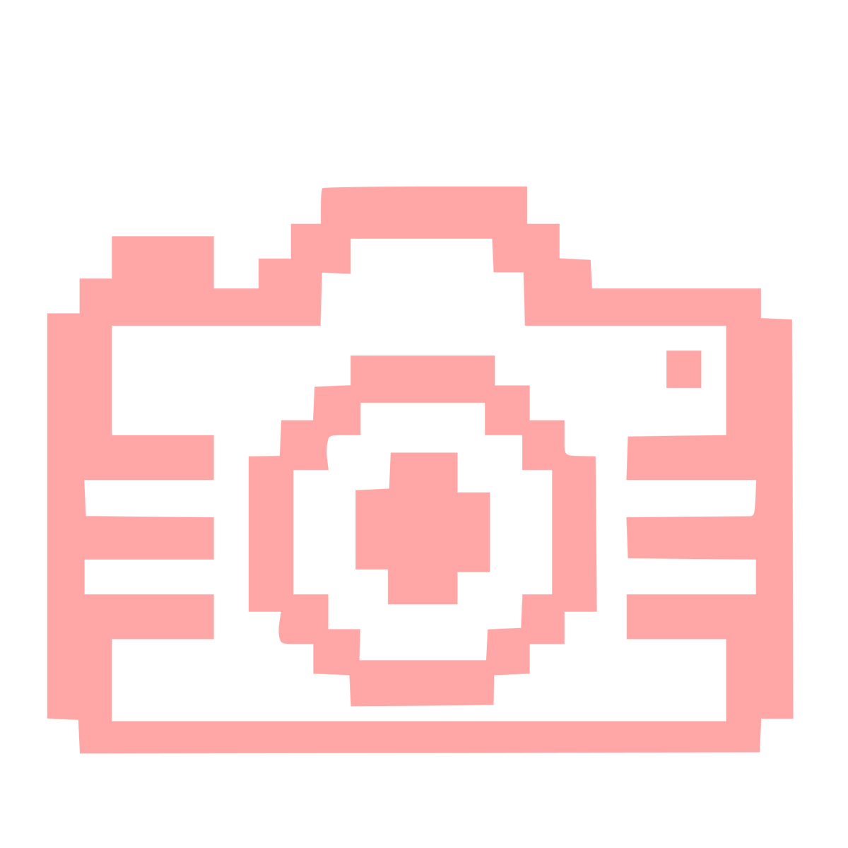 Pixel Camera Logo #ffa6a6