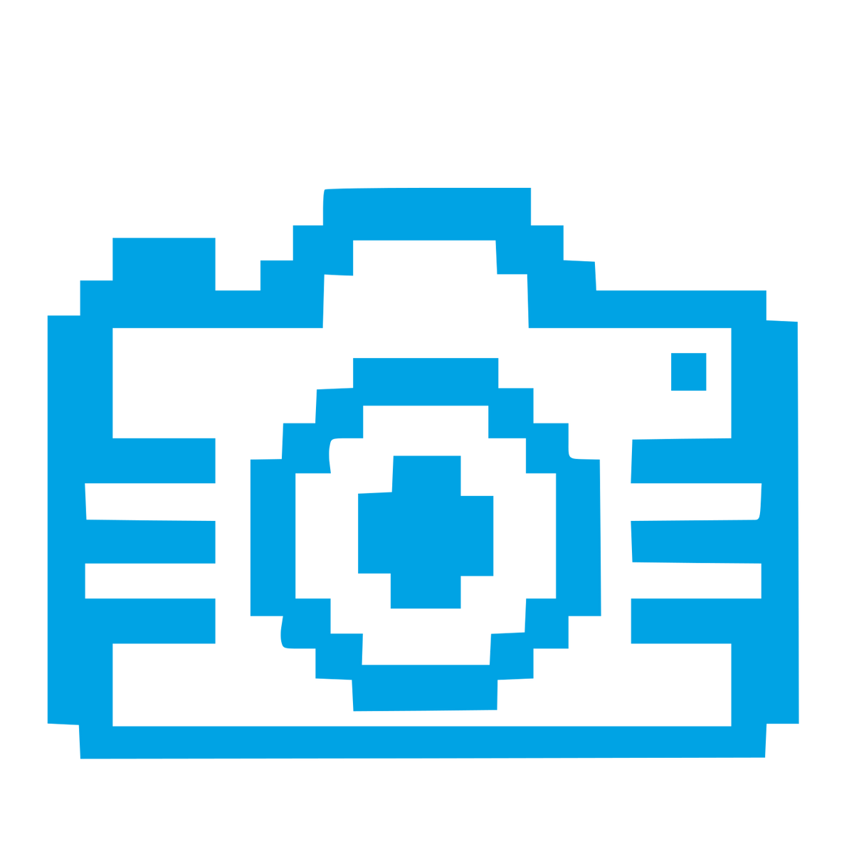 Pixel Camera Logo #00a3e4