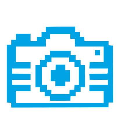 Pixel Camera Logo #00a3e4