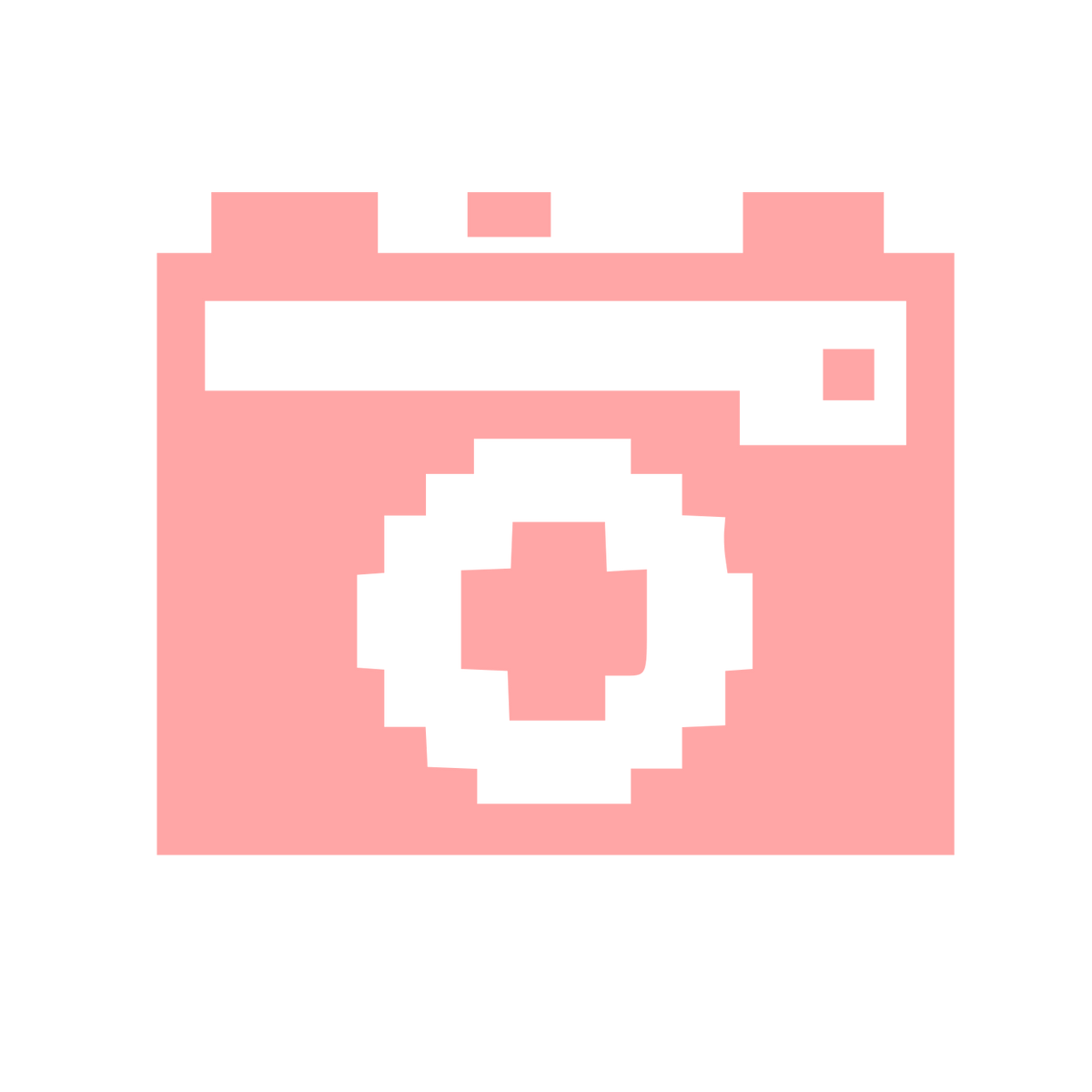 Pixel Camera Logo #ffa6a6