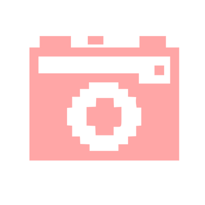 Pixel Camera Logo #ffa6a6