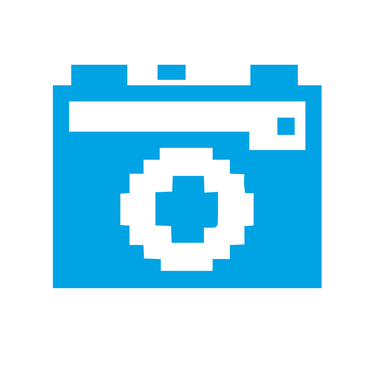Pixel Camera Logo #00a3e4