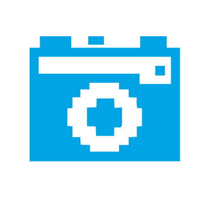 Pixel Camera Logo #00a3e4