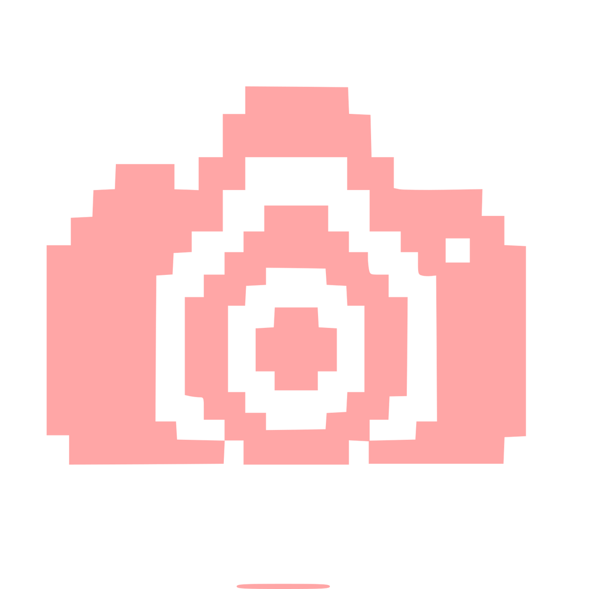 Pixel Camera Logo #ffa6a6