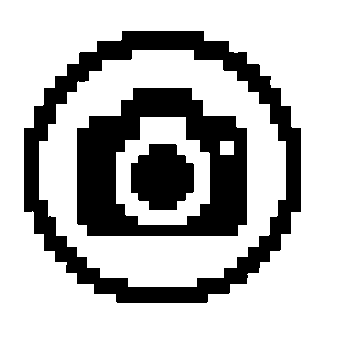 Pixel Camera Circle Logo