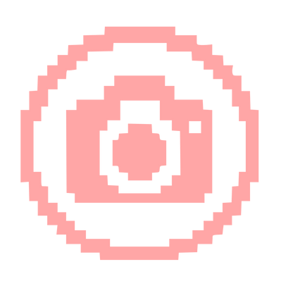 Pixel Camera Circle Logo #ffa6a6
