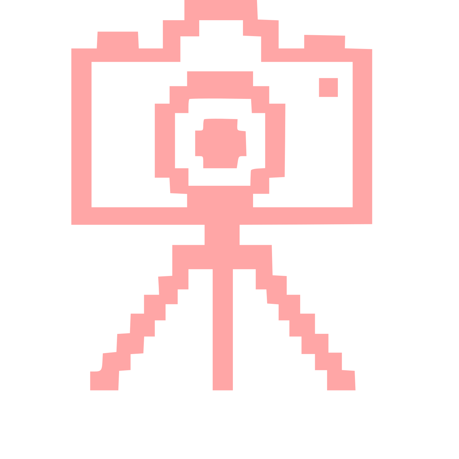Pixel Camera Tripod Logo #ffa6a6