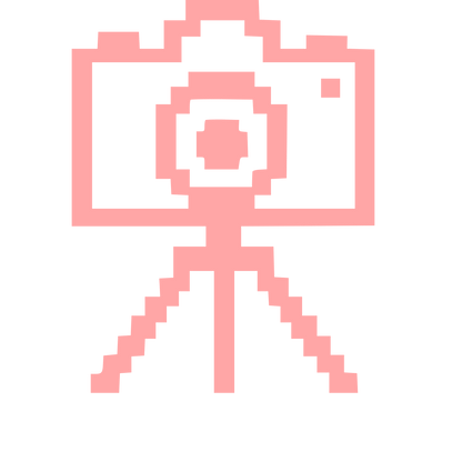 Pixel Camera Tripod Logo #ffa6a6