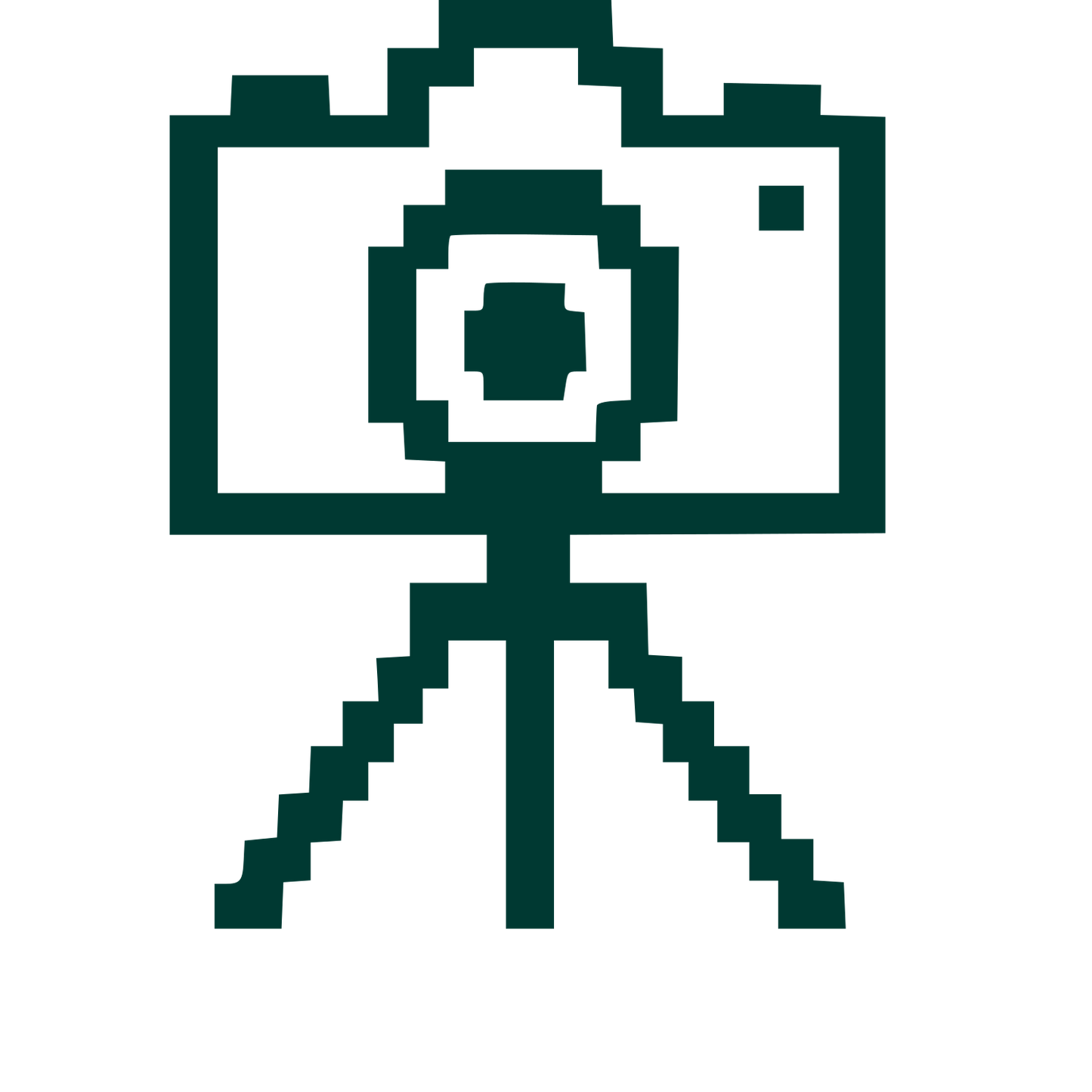 Pixel Camera Tripod Logo #003932