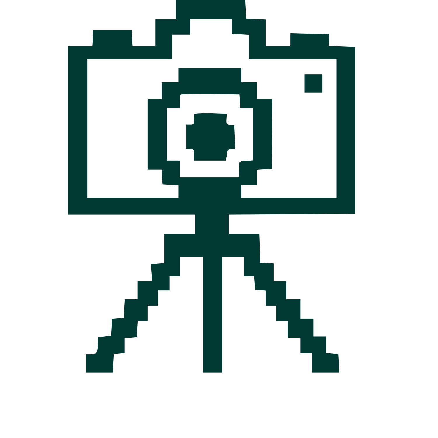 Pixel Camera Tripod Logo #003932
