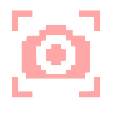 Pixel Camera Focus Logo #ffa6a6