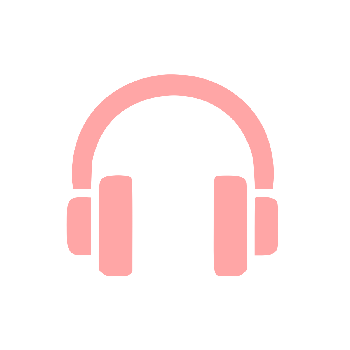 Bold Headphones Logo #ffa6a6