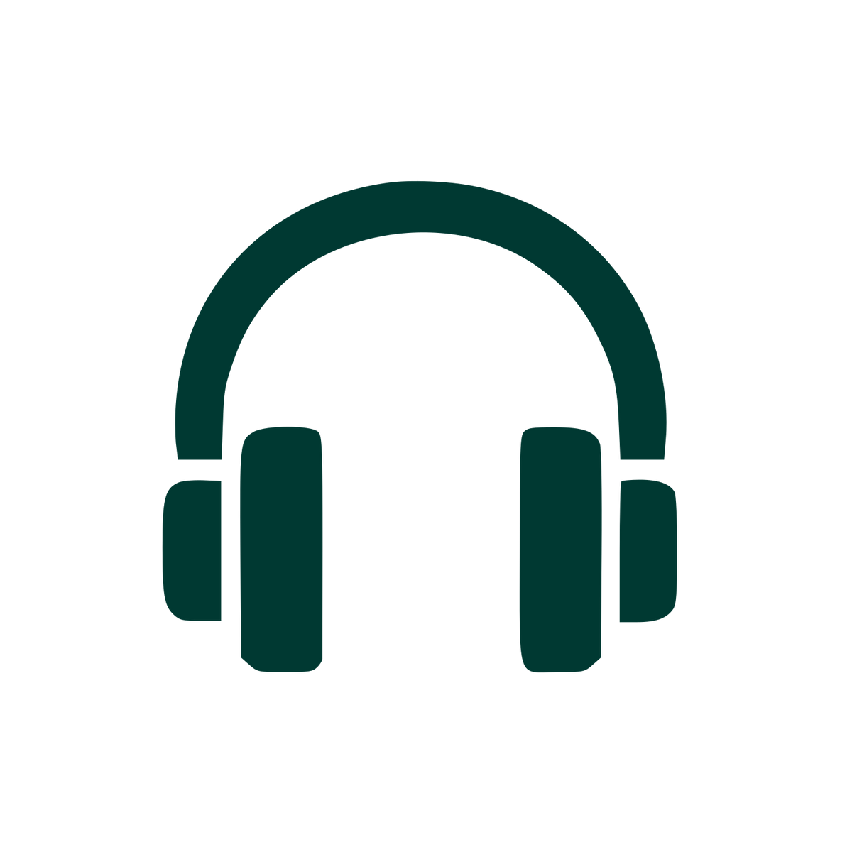 Bold Headphones Logo #003932