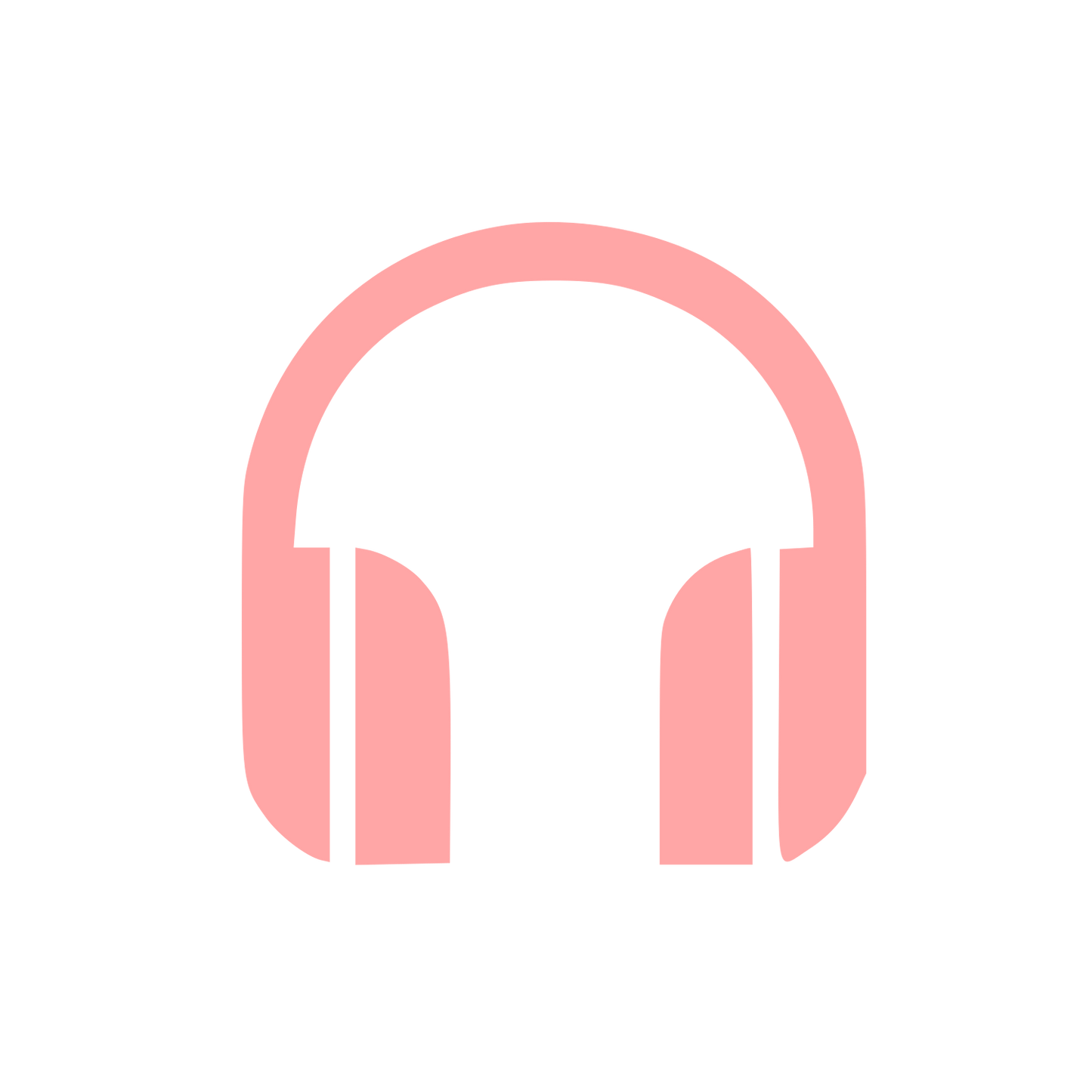 Headphones Bold Logo #ffa6a6
