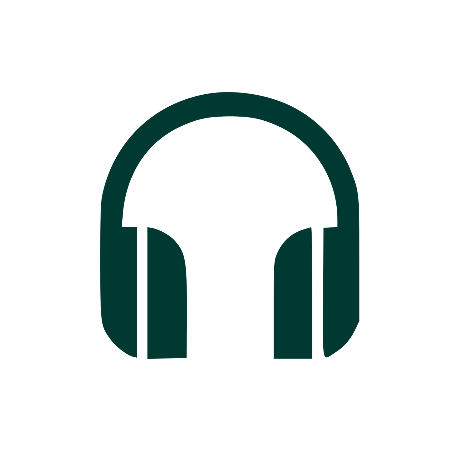 Headphones Bold Logo #003932