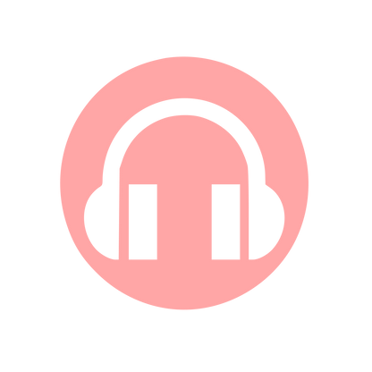 Headphones Circle Logo #ffa6a6