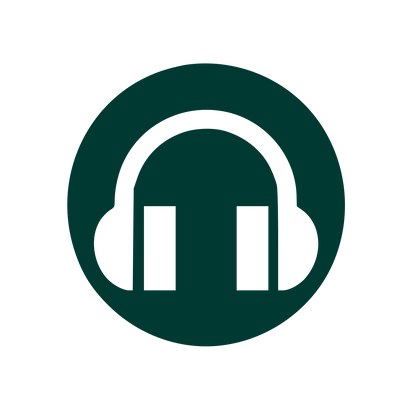 Headphones Circle Logo #003932