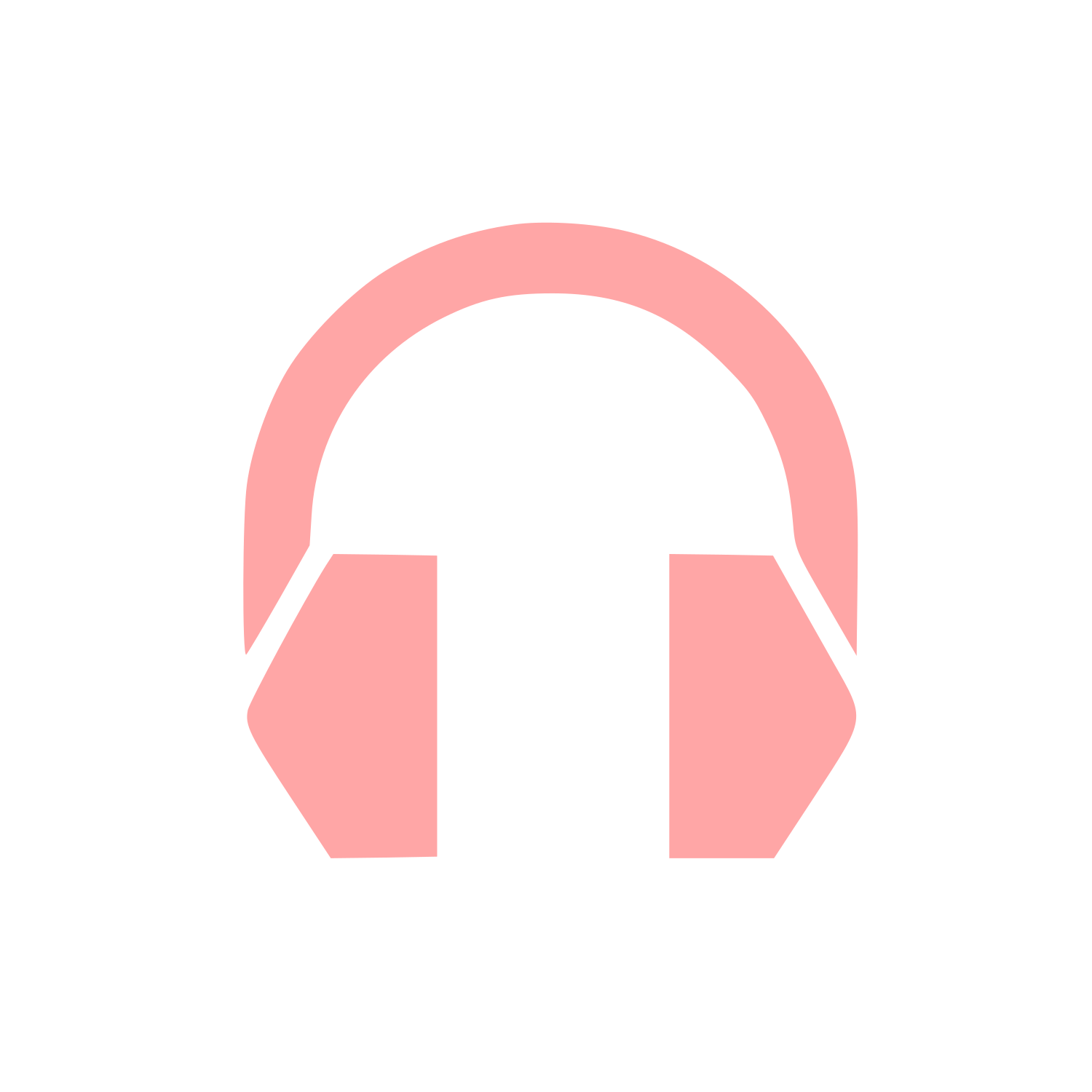 Headphones Bold Logo #ffa6a6