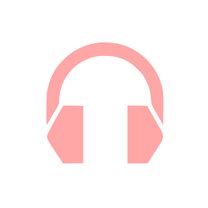 Headphones Bold Logo #ffa6a6