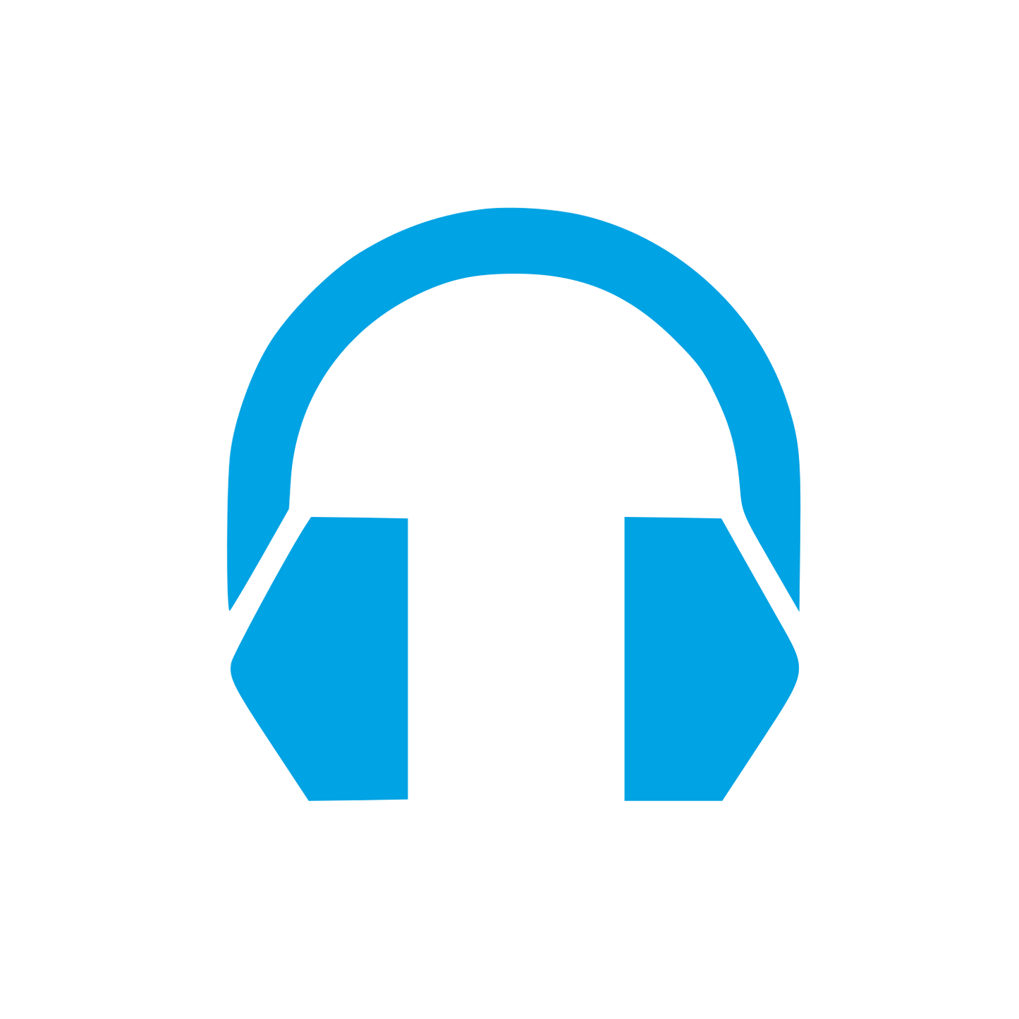 Headphones Bold Logo #00a3e4
