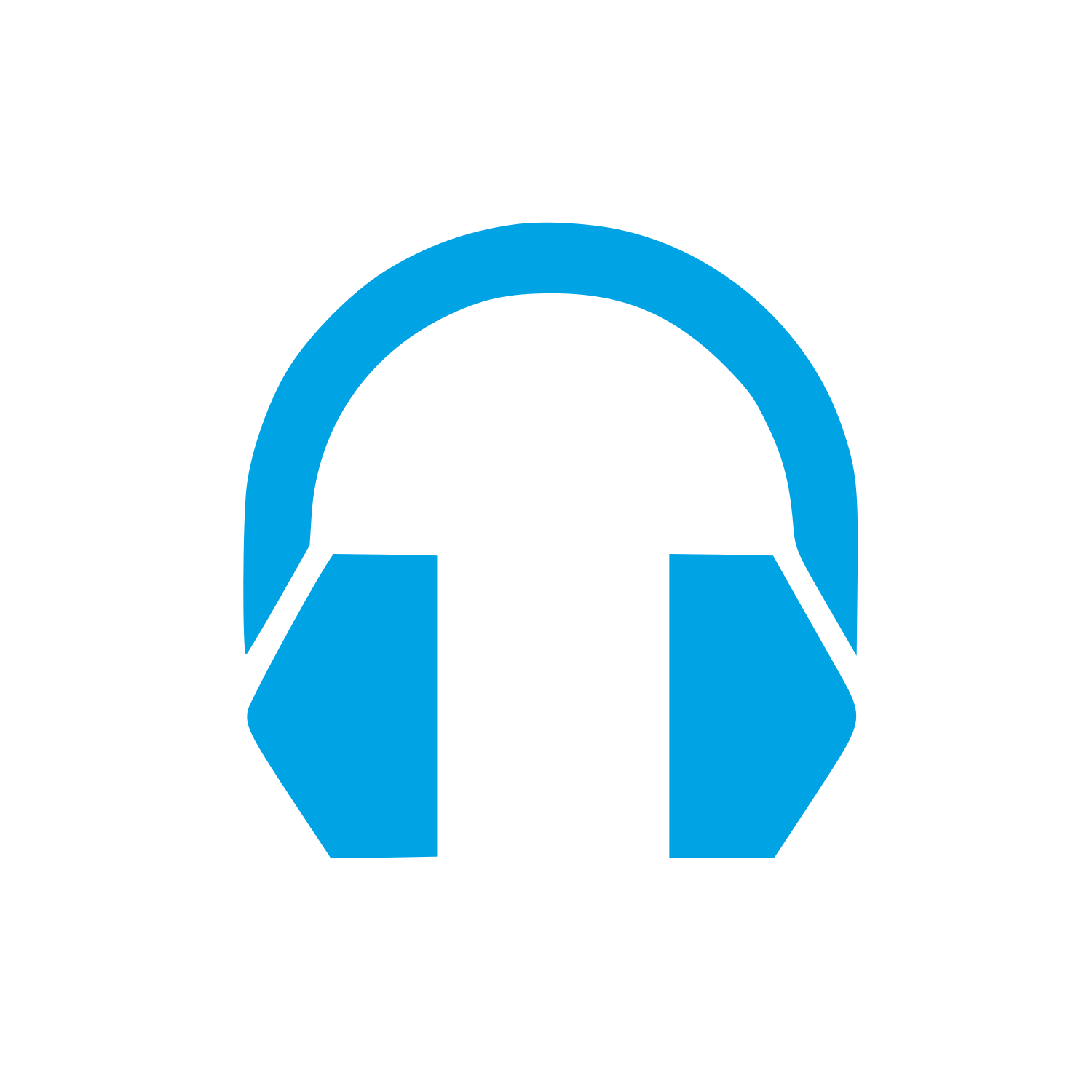 Headphones Bold Logo #00a3e4
