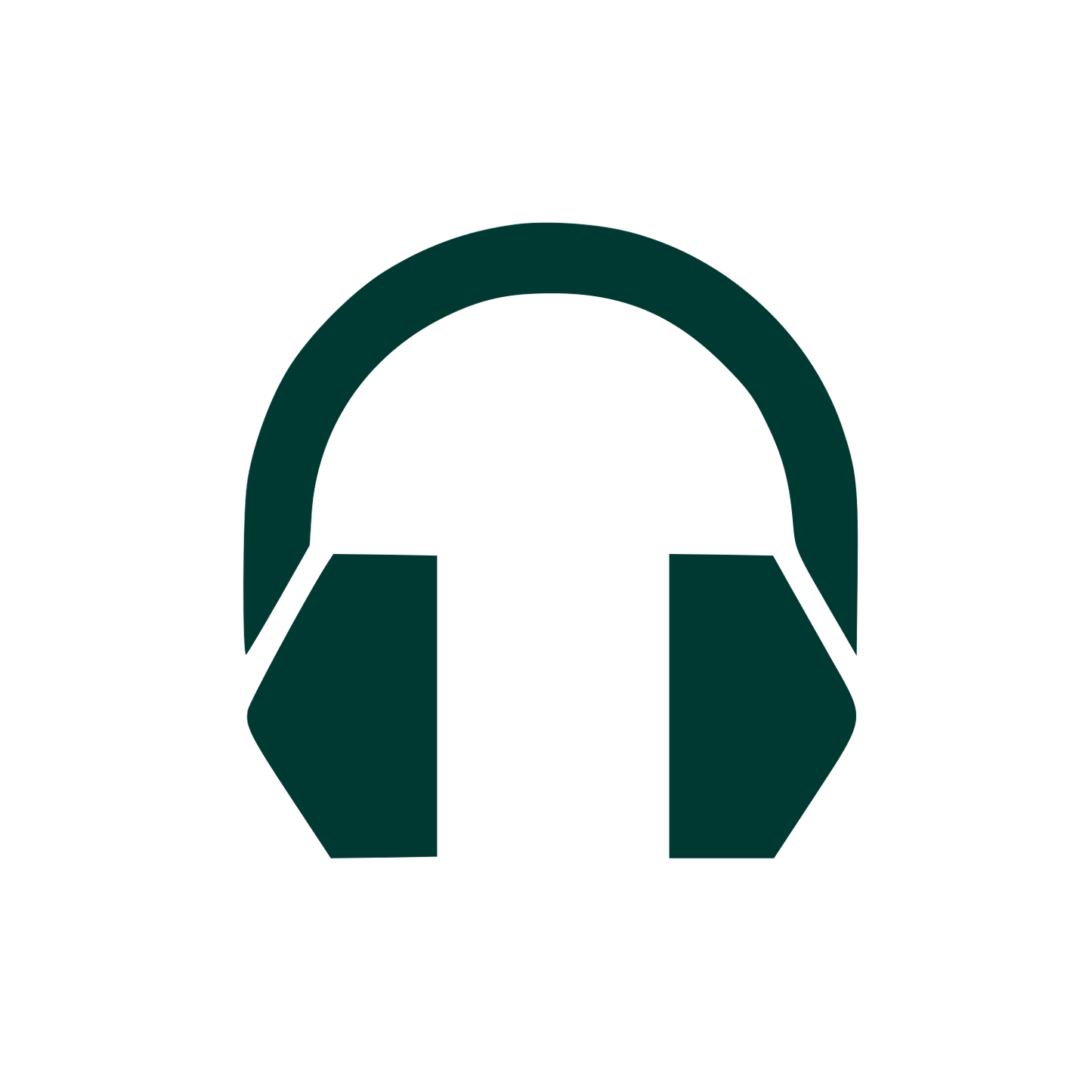 Headphones Bold Logo #003932