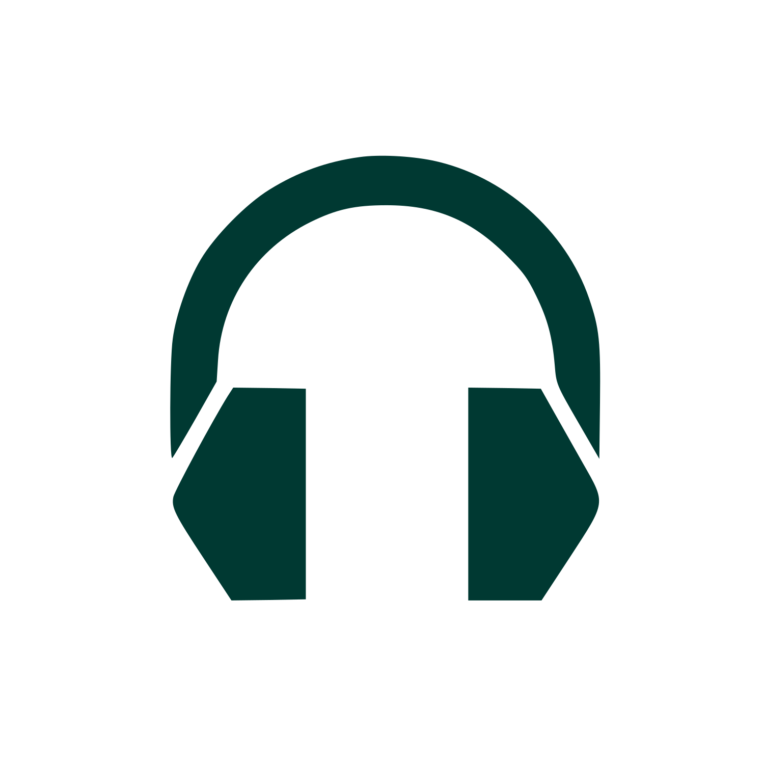 Headphones Bold Logo #003932
