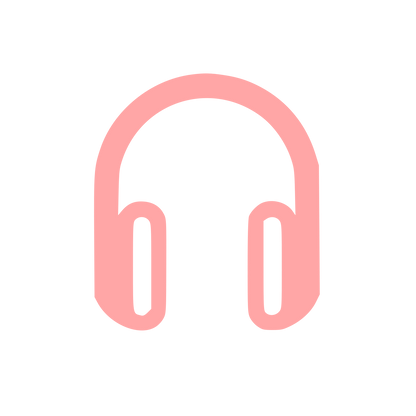 Headphones Monoline Logo #ffa6a6