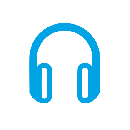 Headphones Monoline Logo #00a3e4