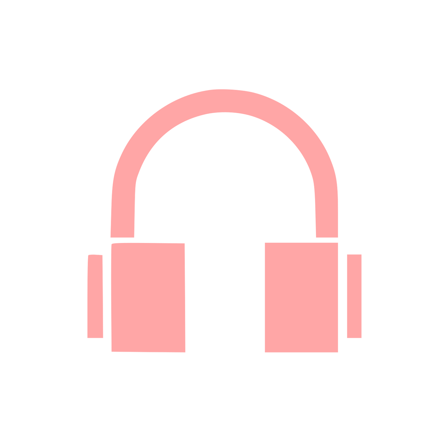 Headphones Audio Logo #ffa6a6