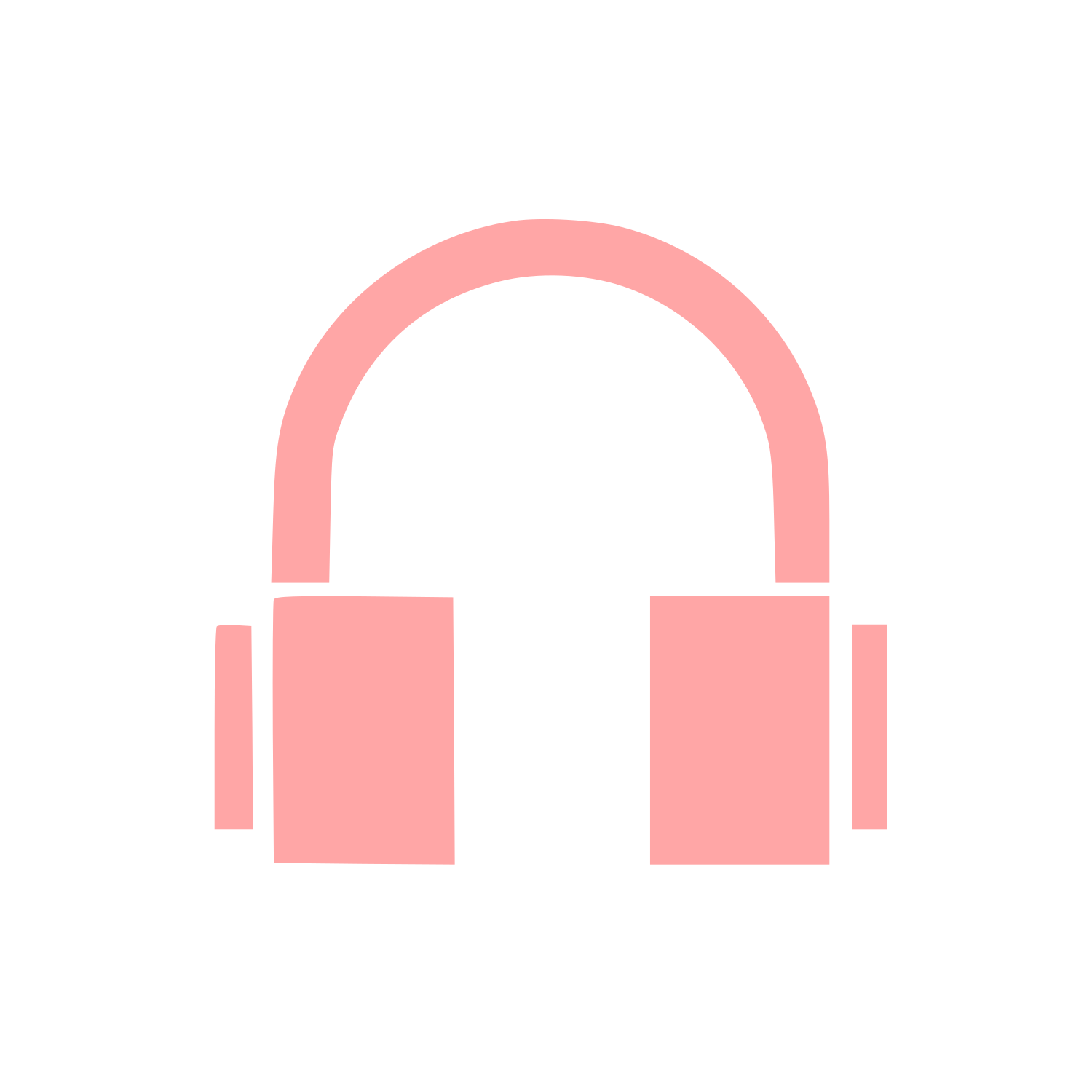 Headphones Audio Logo #ffa6a6