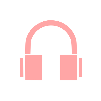 Headphones Audio Logo #ffa6a6