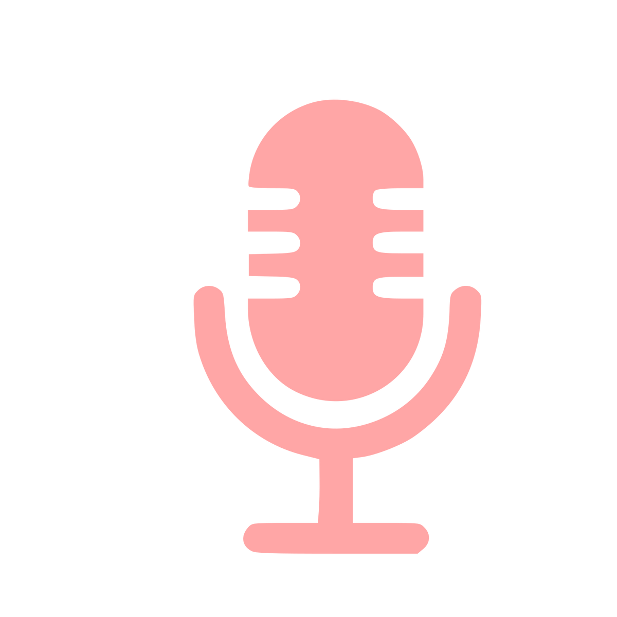 Retro Microphone Pictogram Logo #ffa6a6