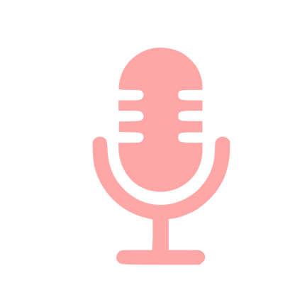 Retro Microphone Pictogram Logo #ffa6a6