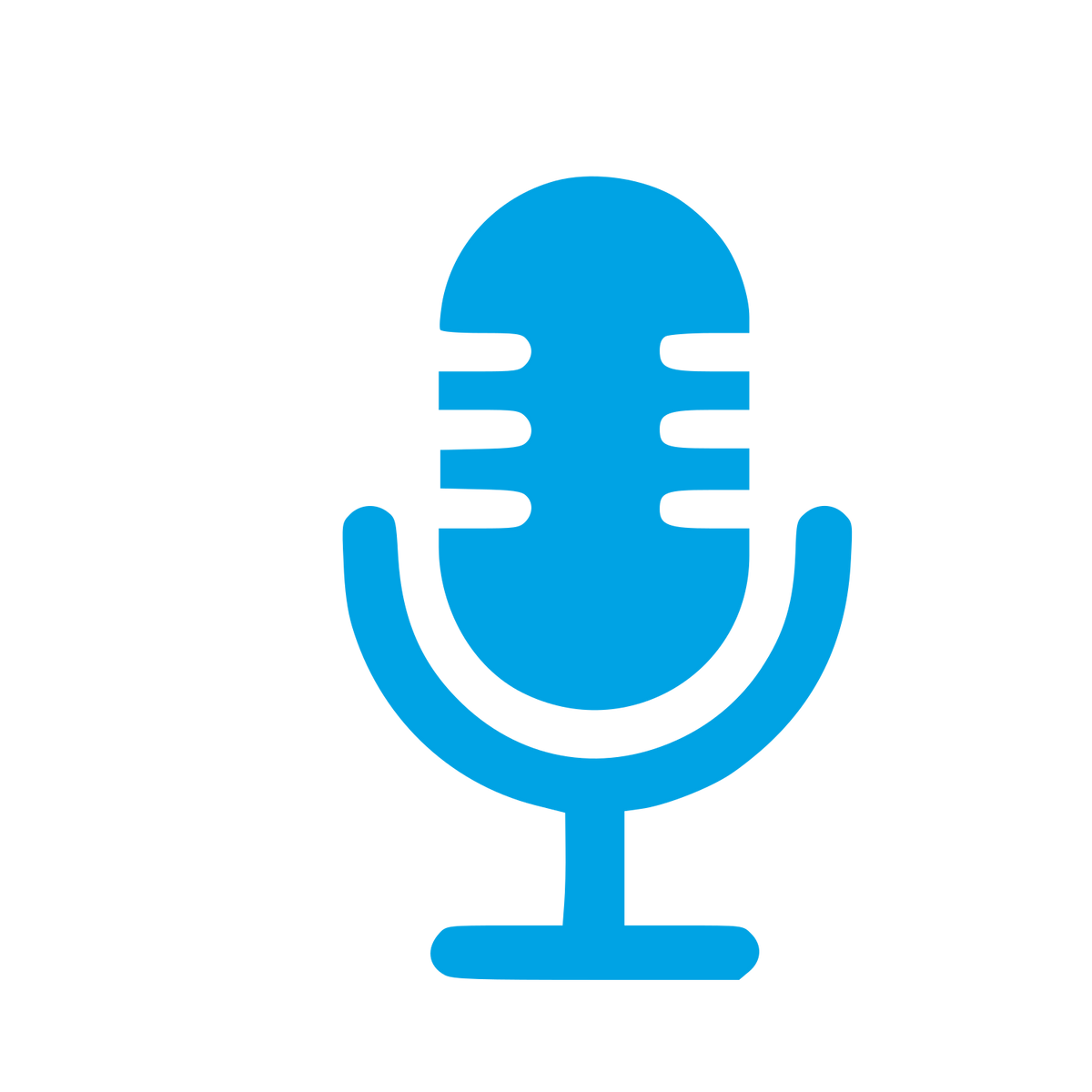 Retro Microphone Pictogram Logo #00a3e4