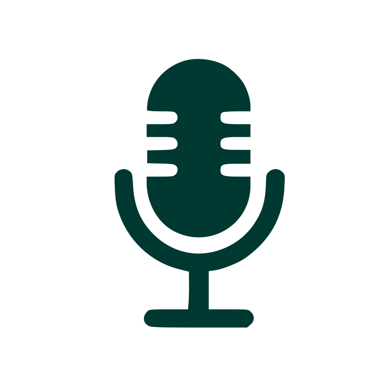 Retro Microphone Pictogram Logo #003932