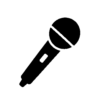 Handheld Microphone Pictogram Logo